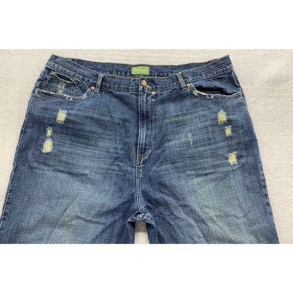 Meezan Art Couture Denim Jeans Men's 44 Medium Distress Wash Lightly Destroyed - Picture 2 of 16